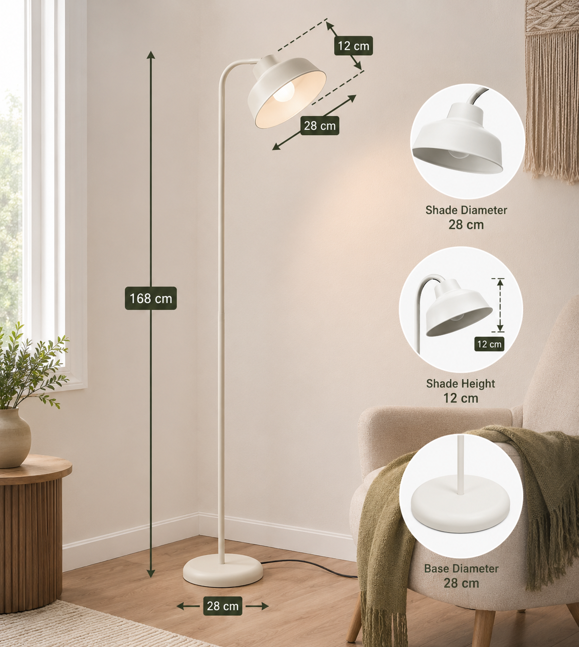 Mustard Metal Floor Lamp