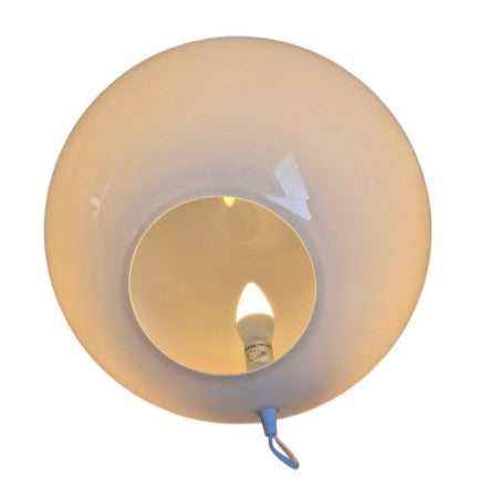 XL White Glass Globe Lamp