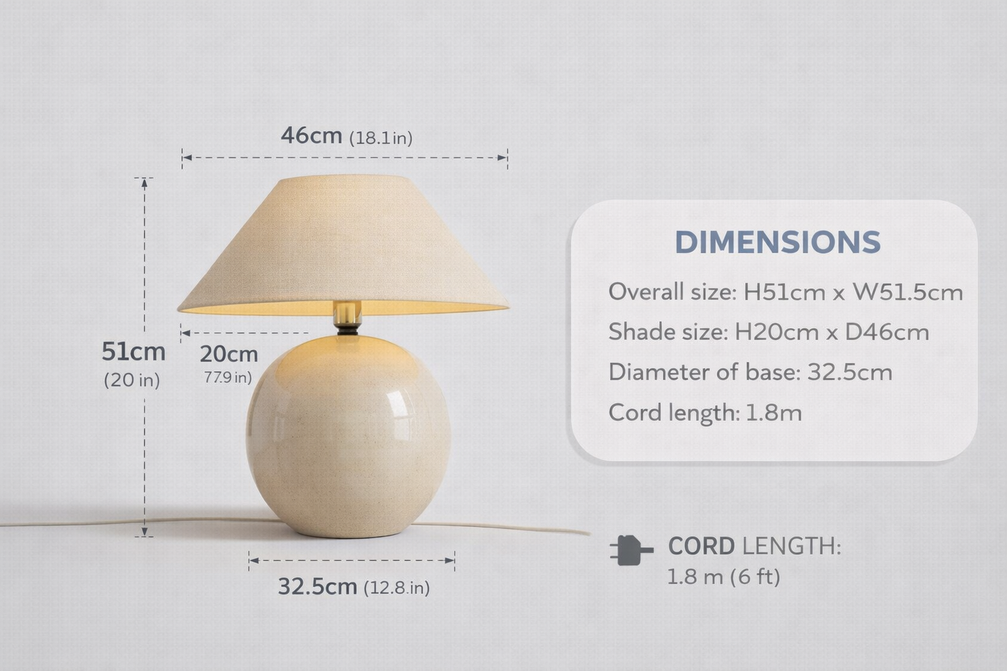 Large Ceramic Table Lamp