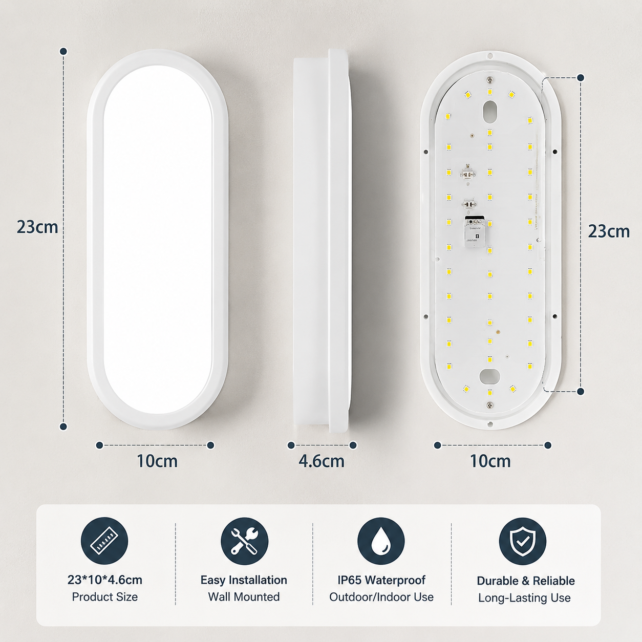 Letlit LED Ceiling Light Motion & Twilight Sensor