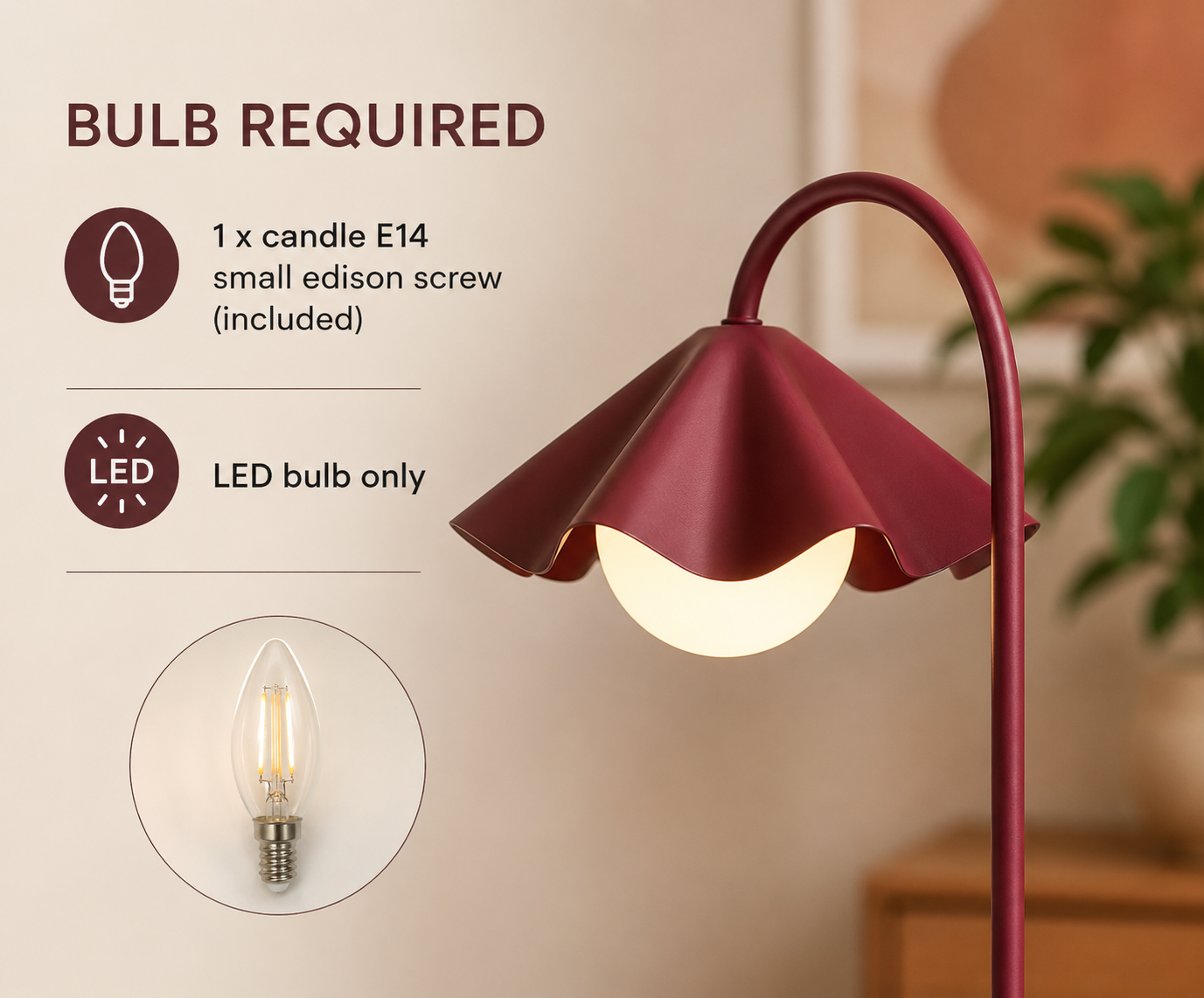 Red Arc Floor Lamp