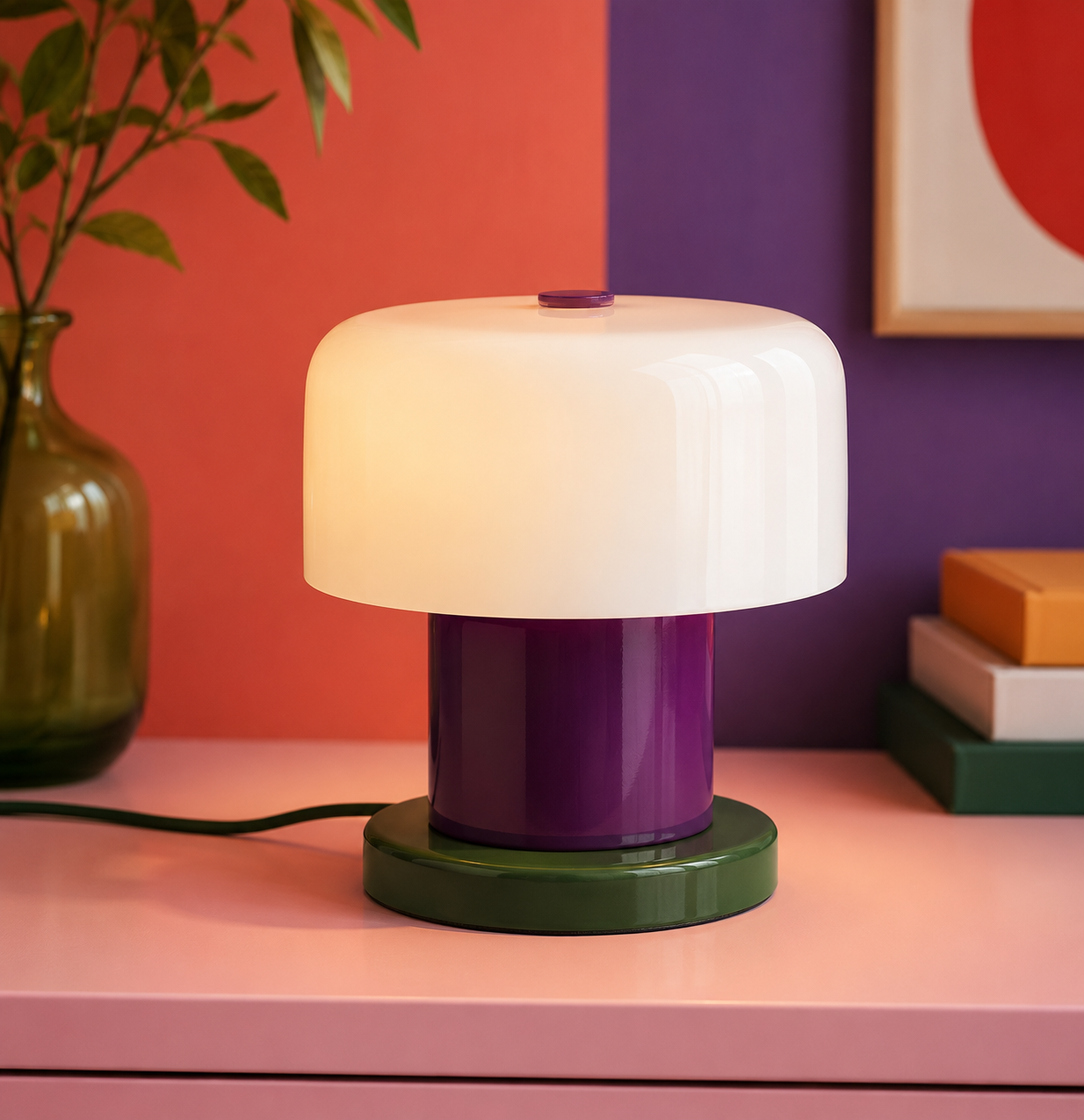 Green Mushroom Touch Table Lamp