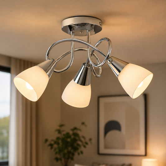 Chrome 3 Light Ceiling Light