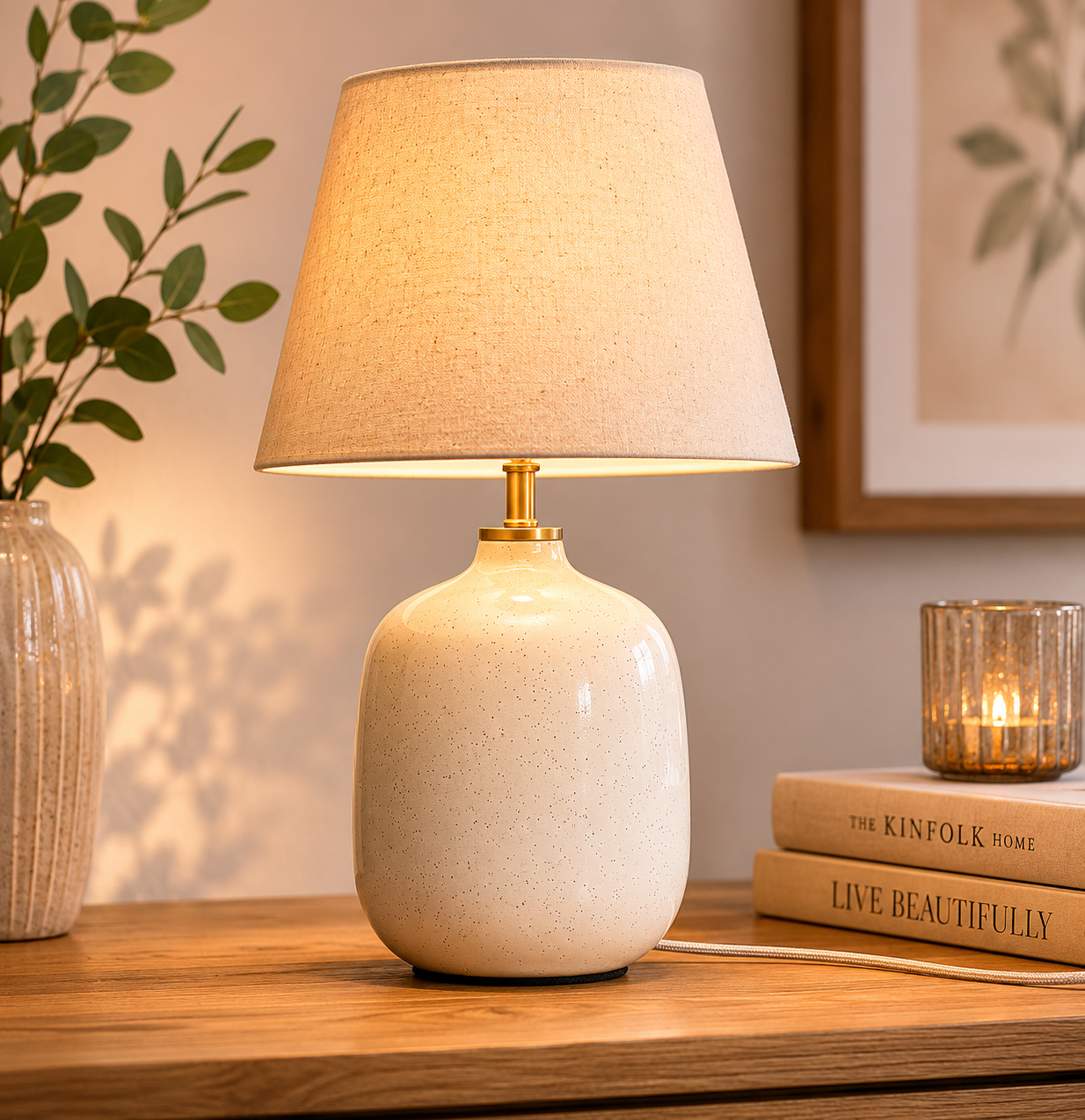 Speckled Ceramic Table Lamp