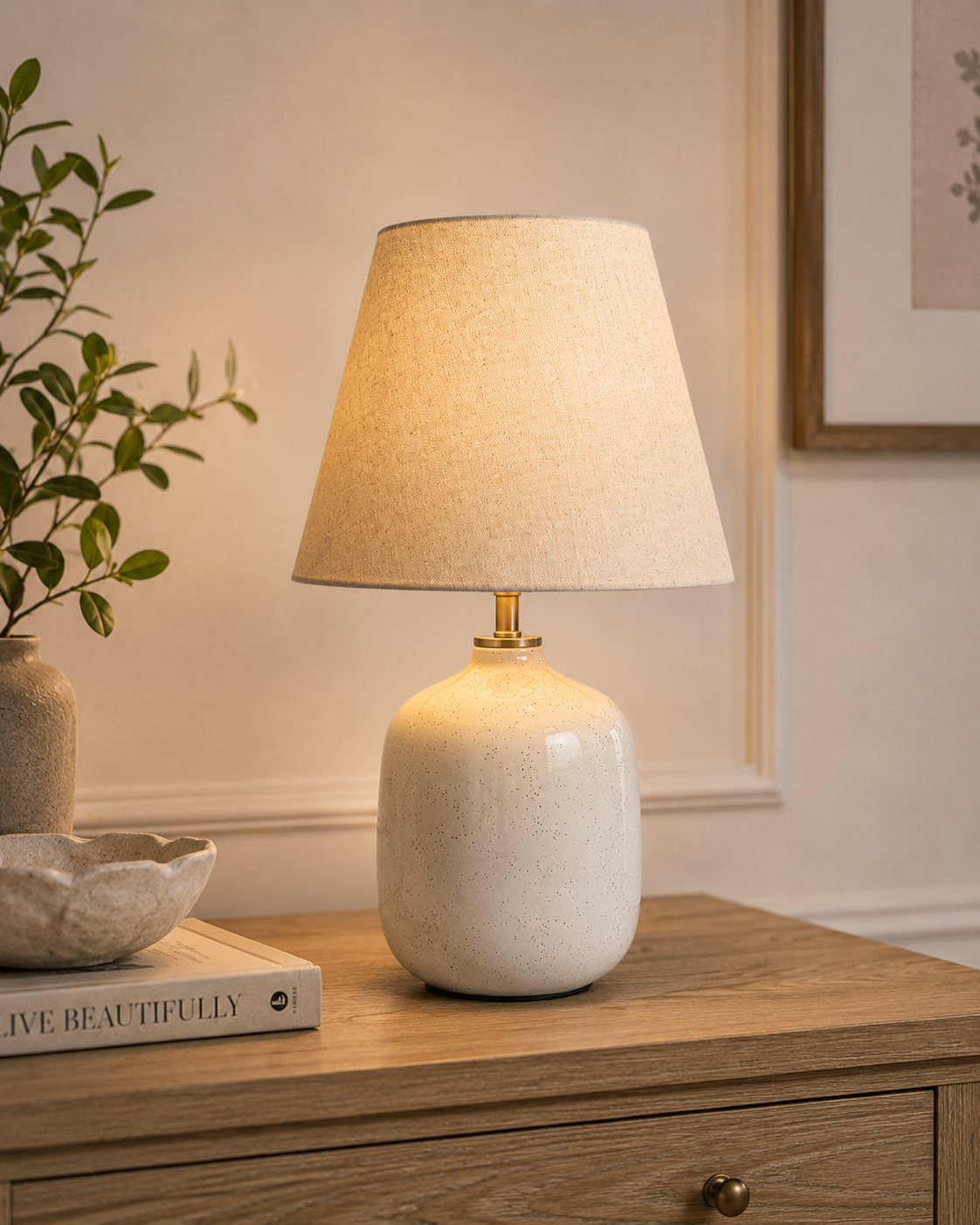 Speckled Ceramic Table Lamp
