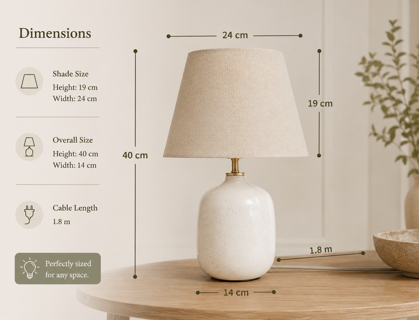 Speckled Ceramic Table Lamp