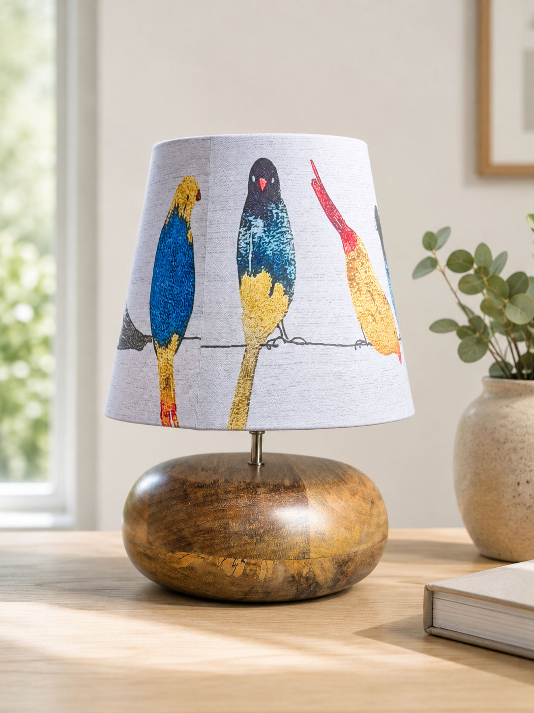 Rechargeable Mango Wood Table Lamp