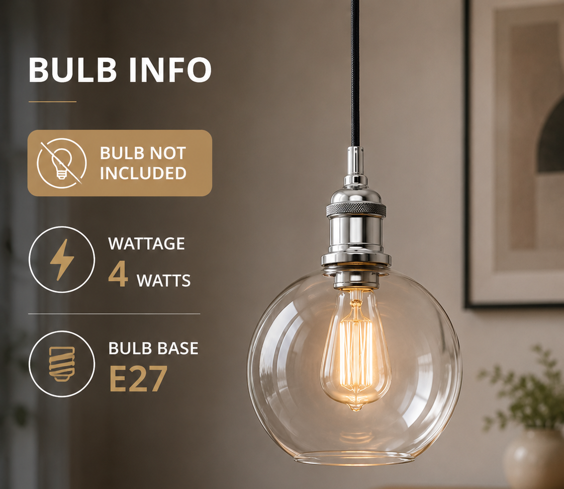 Industrial Vintage Globe Pendant Light