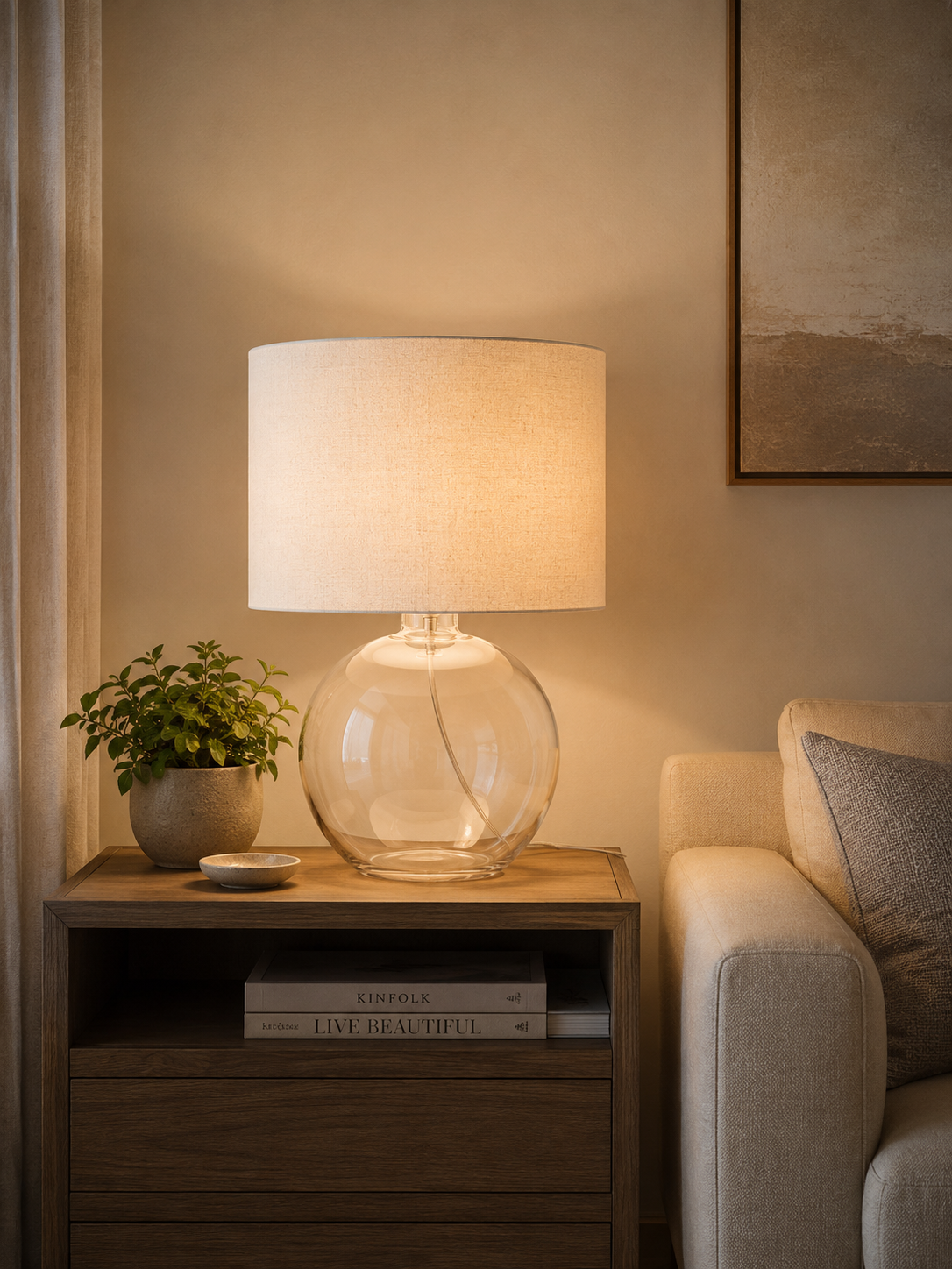 Clear Glass Table Lamp