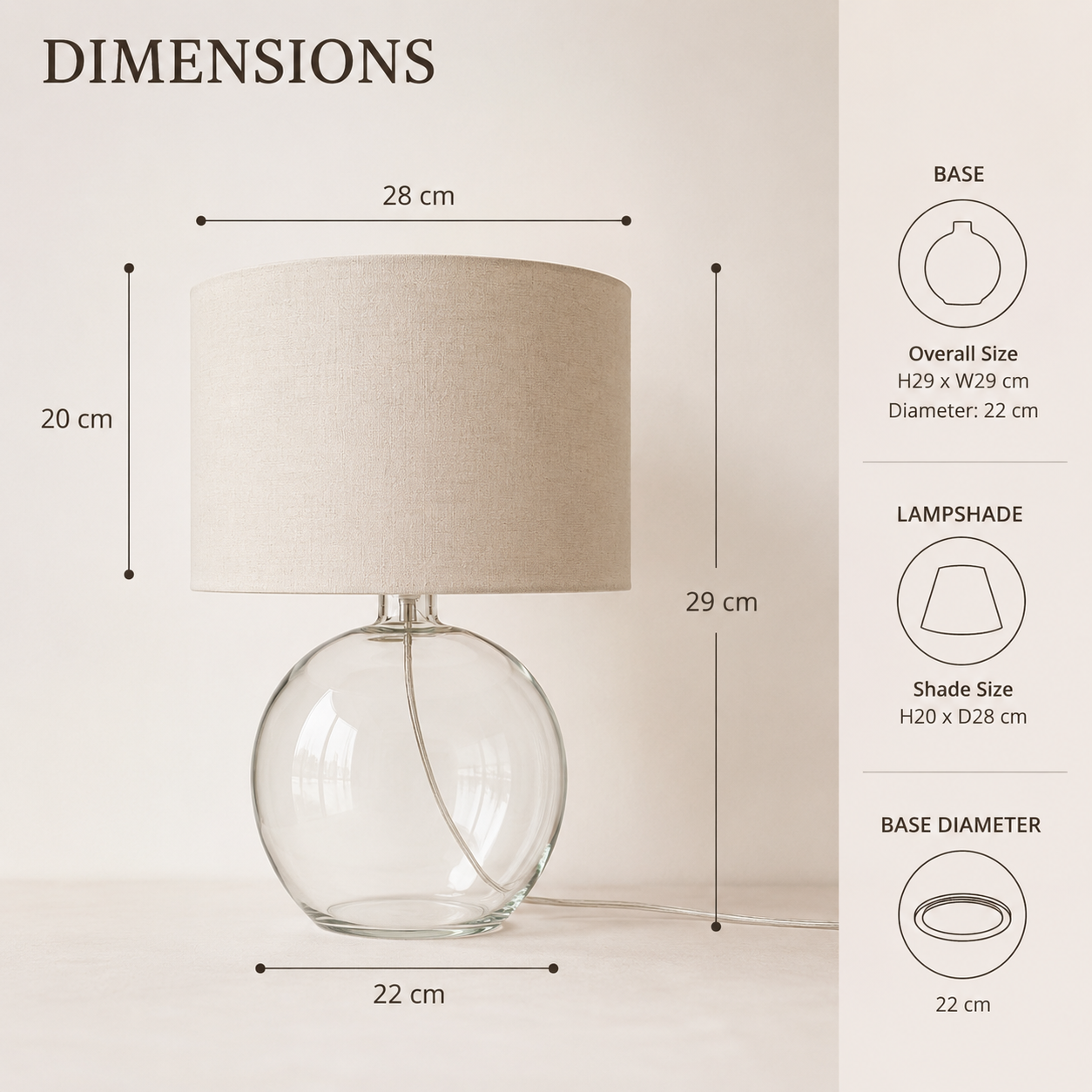 Clear Glass Table Lamp