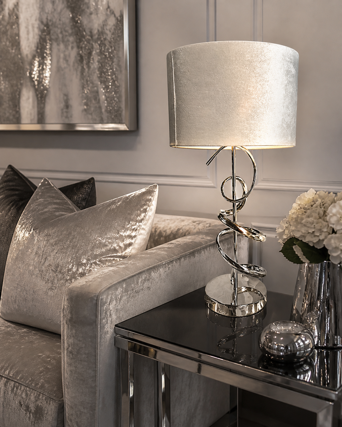 Sculptural Swirl Table Lamp