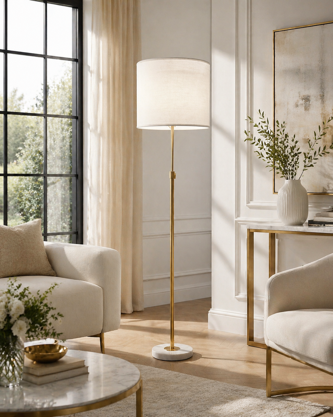 Gold Floor Standing Lamp