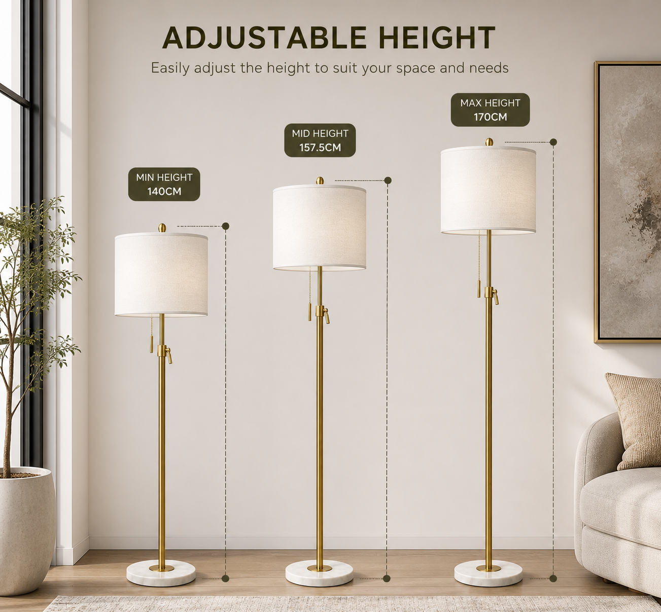 Gold Floor Standing Lamp