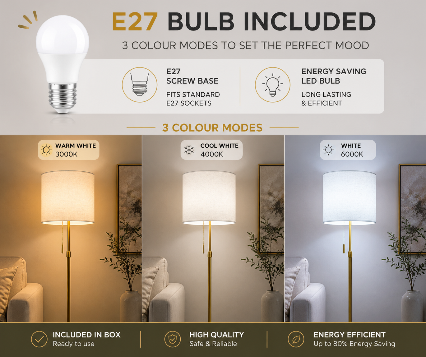 Gold Floor Standing Lamp