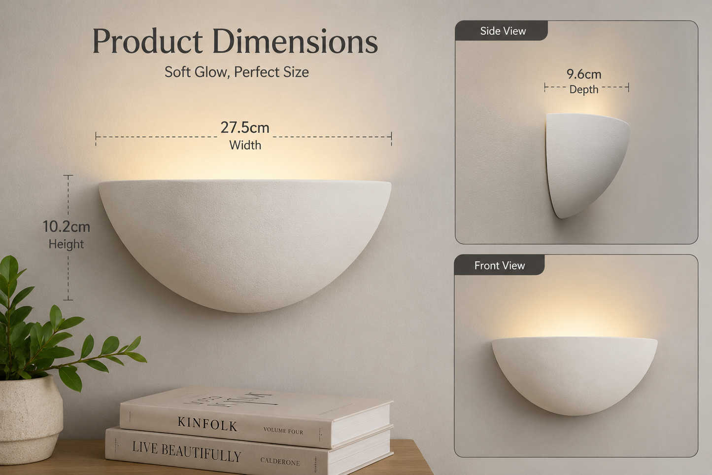 Paintable Ceramic Wall Light