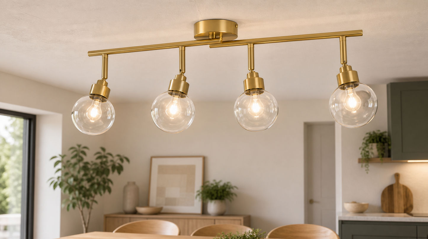 4 Light Brass Spotlight Ceiling Light