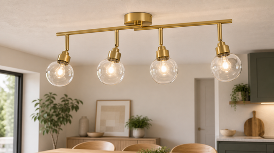 4 Light Brass Spotlight Ceiling Light