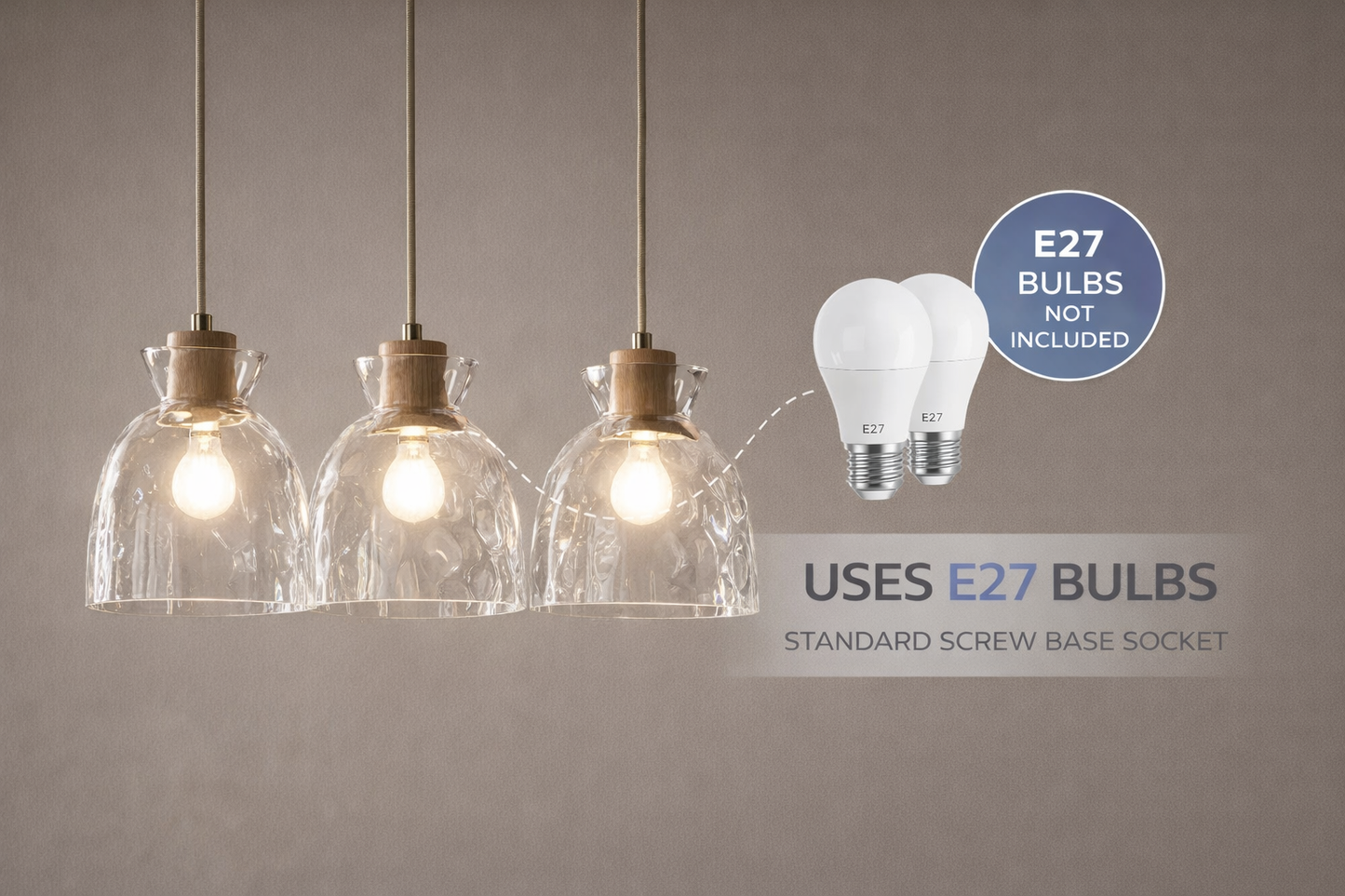 3 Light Glass Bar Pendant Light