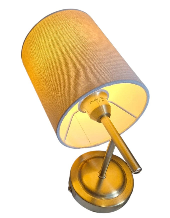 Candelabra Steel Wall Light, Brass & Natural