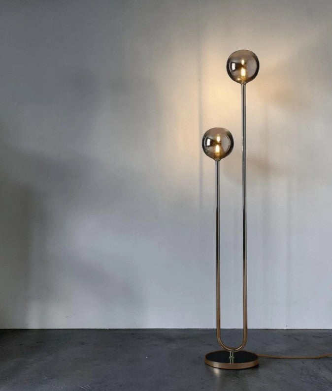 Ombre Arc Floor Lamp Nickel