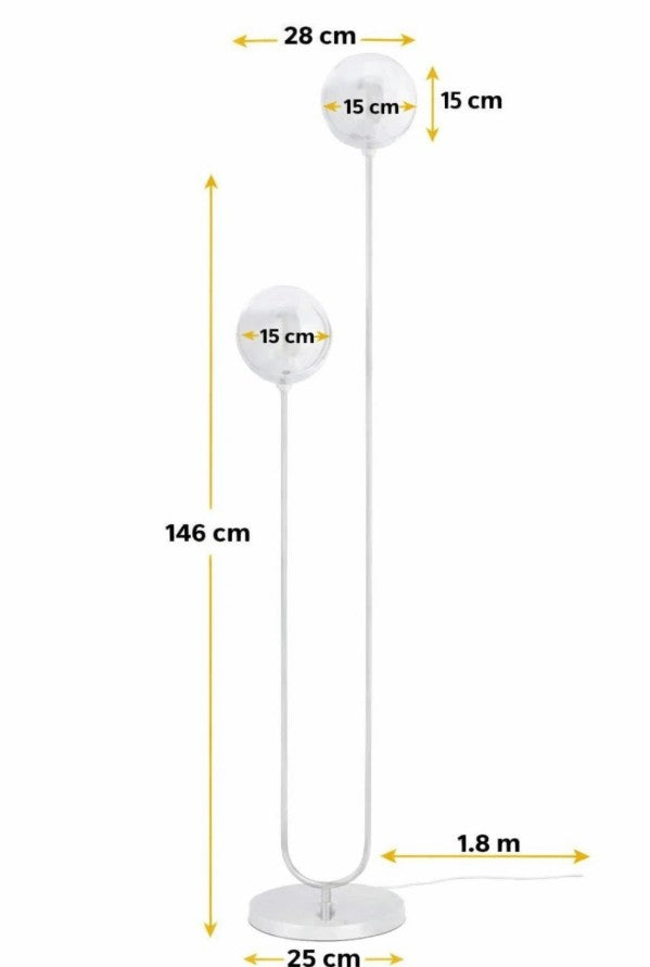 Ombre Arc Floor Lamp Nickel