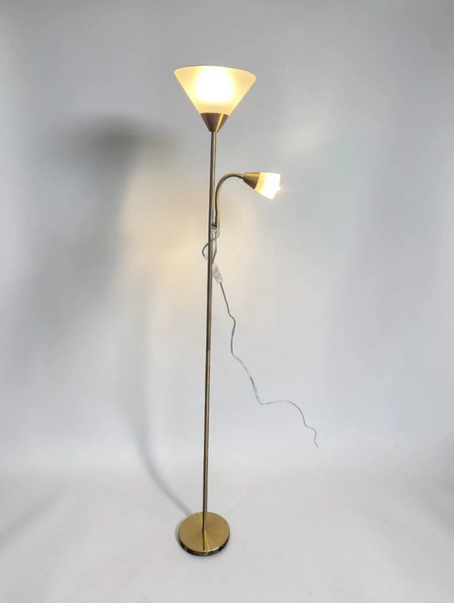 Father Child Brass  Floor Lamp