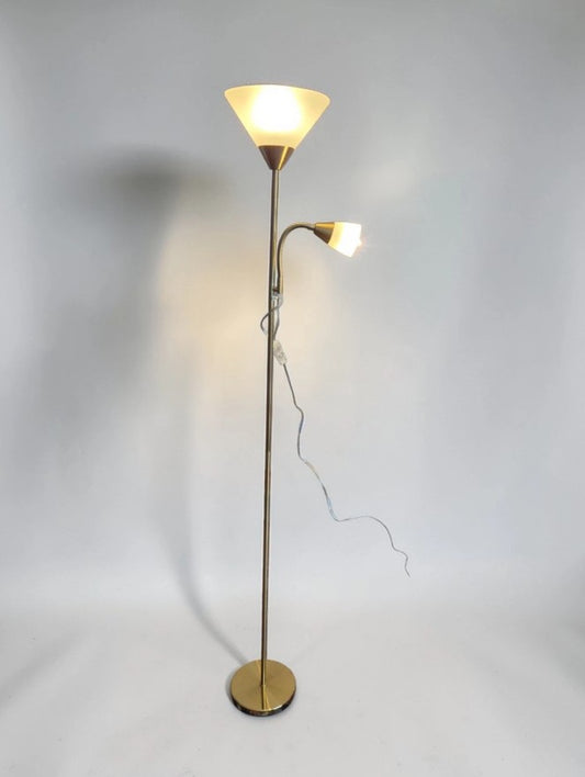 Father Child Brass  Floor Lamp