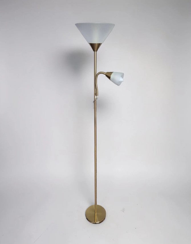 Father Child Brass  Floor Lamp