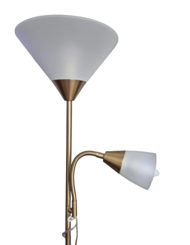 Father Child Brass  Floor Lamp
