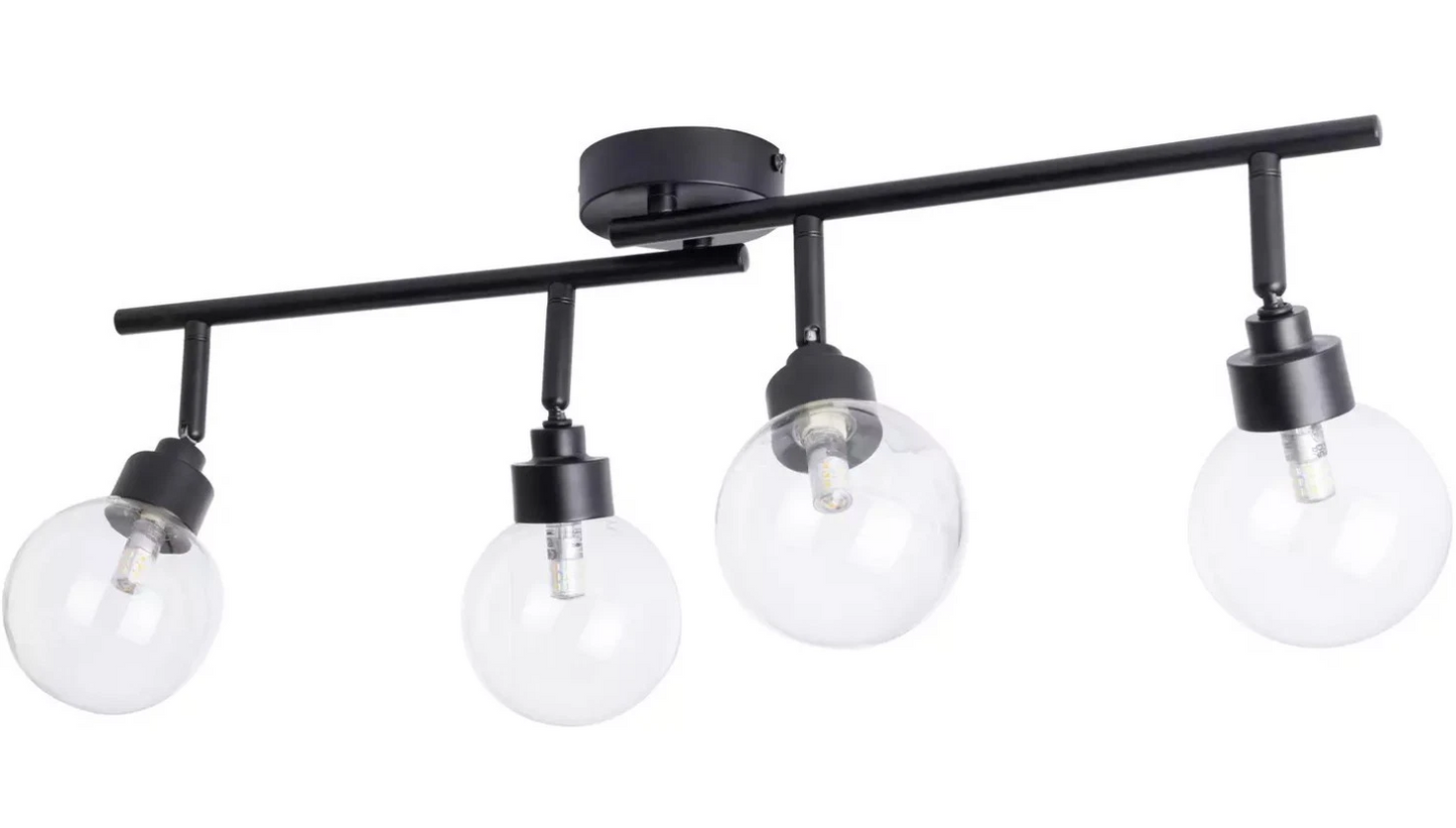 4 Light Black Spotlight Bar