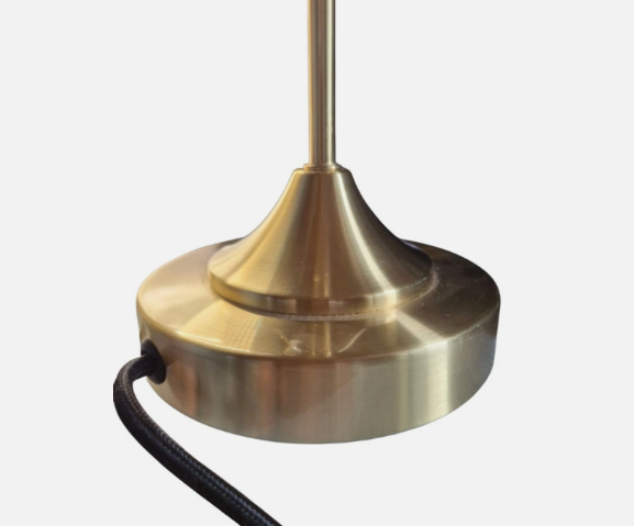 Brushed Brass & Teal Touch Lamp