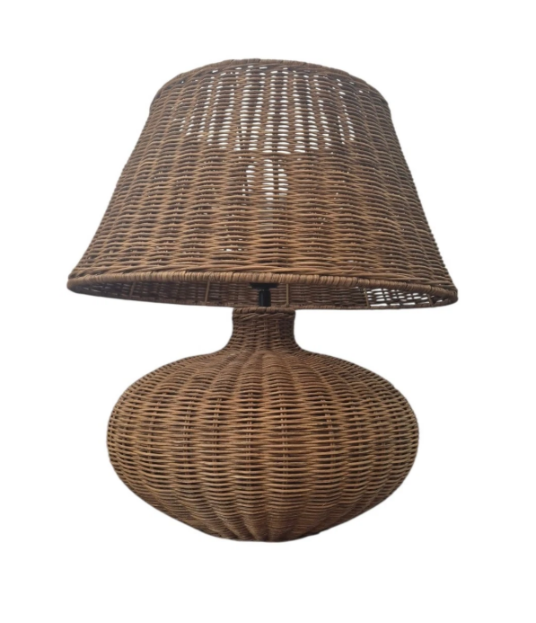 XL Rattan Table Lamp Natural Wicker