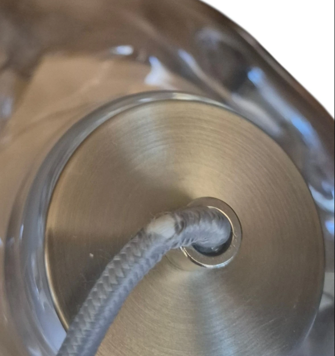 Clear Dimple Glass Pendant Light