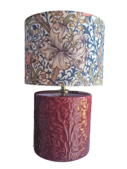 Golden Lily Ceramic Table Lamp Berry