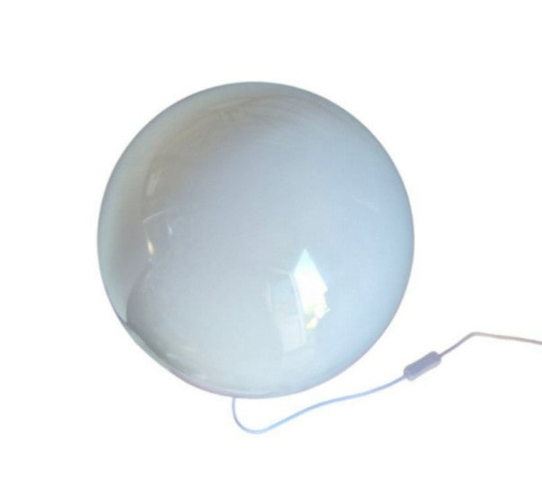 XL White Glass Globe Lamp