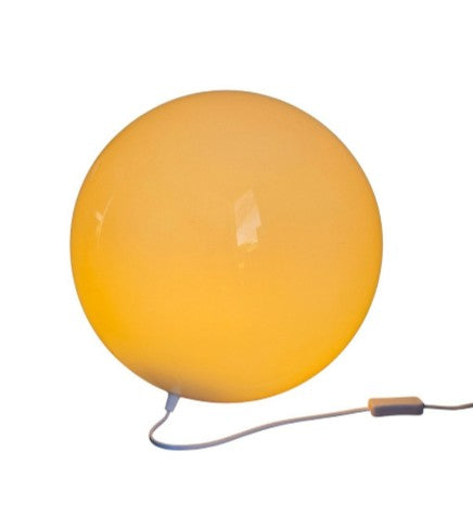 XL White Glass Globe Lamp