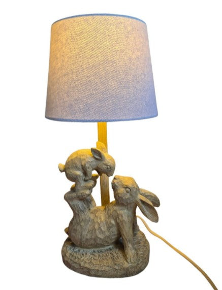 Mummy and Baby Bunny Table Lamp