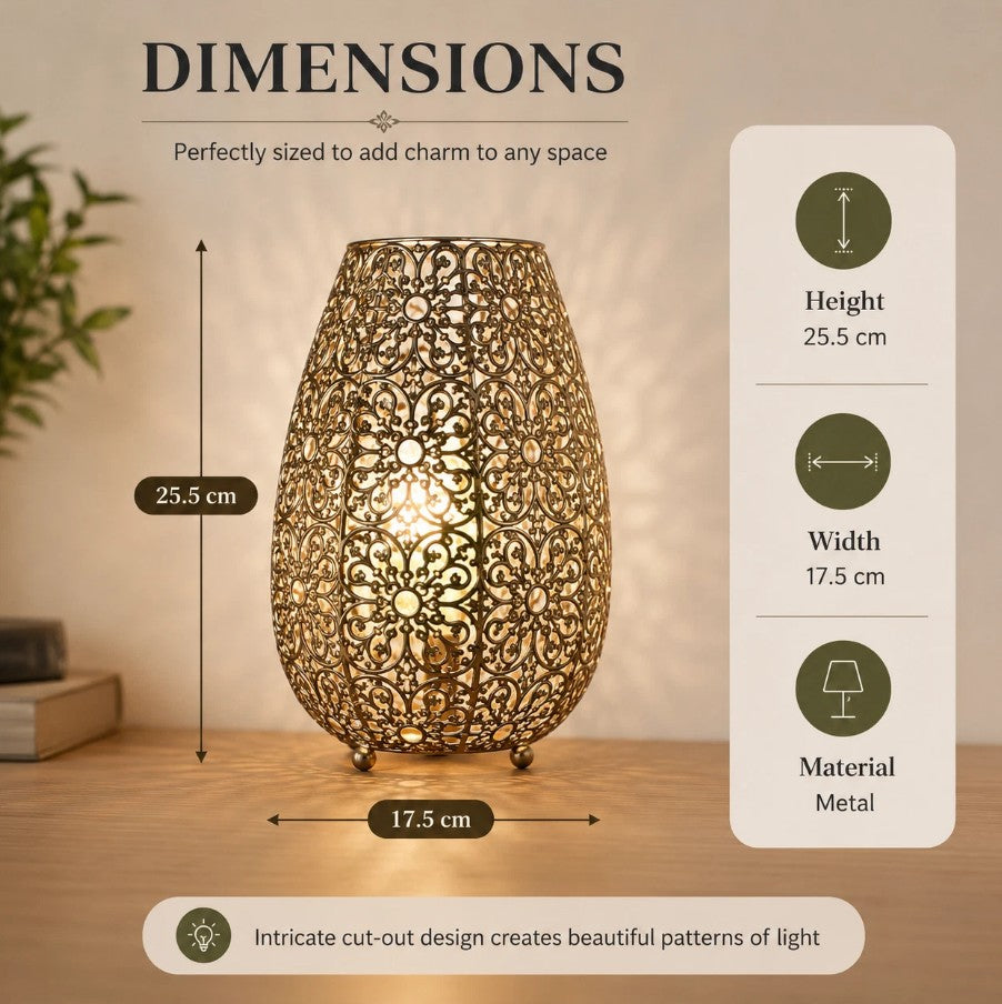 Pair Fretwork Table Lamps