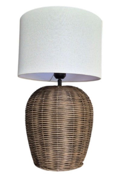 Natural Rattan Table Lamp Wicker Base