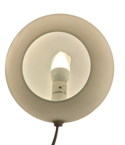 White Glass Globe Table Lamp