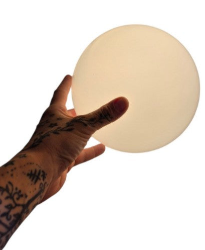 White Glass Globe Table Lamp