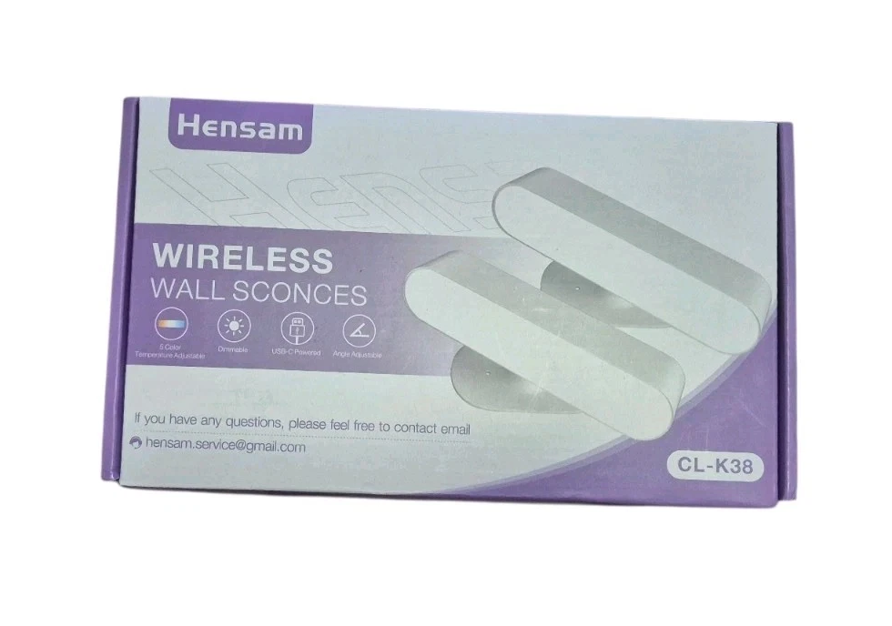 2 Pack Rechargeable LED Wall Sconce