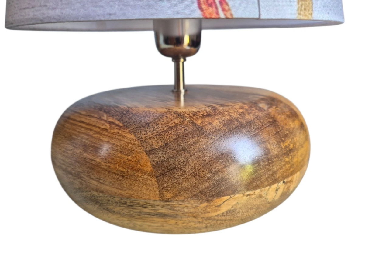 Rechargeable Mango Wood Table Lamp