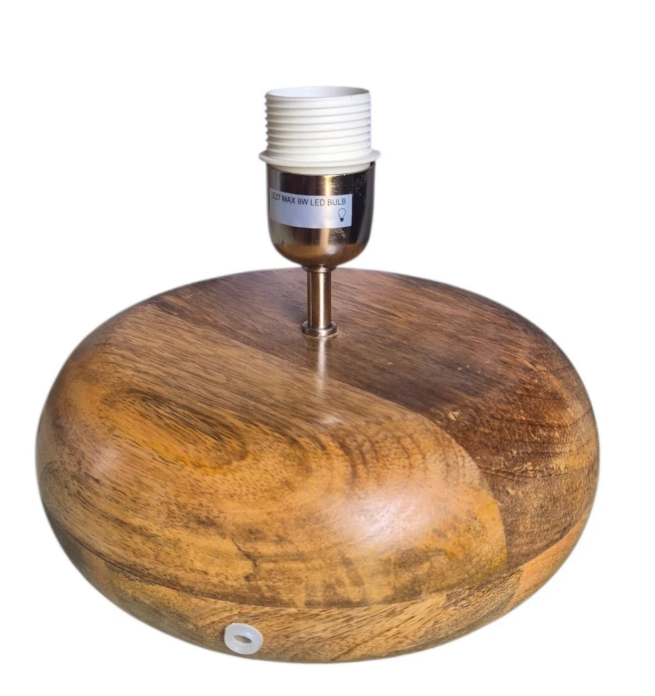 Rechargeable Mango Wood Table Lamp