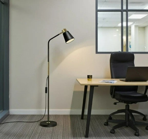 Industrial Black Floor Lamp