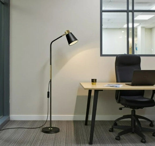 Industrial Black Floor Lamp